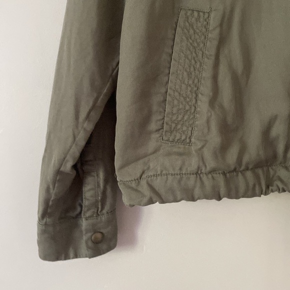 GAP Jacket Fall Green Zip-Up Lightweight Lyocell Medium Coat - Picture 9 of 14